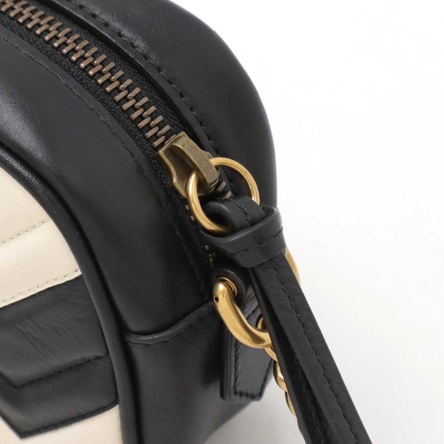 Gucci Black Leather Gg Marmont