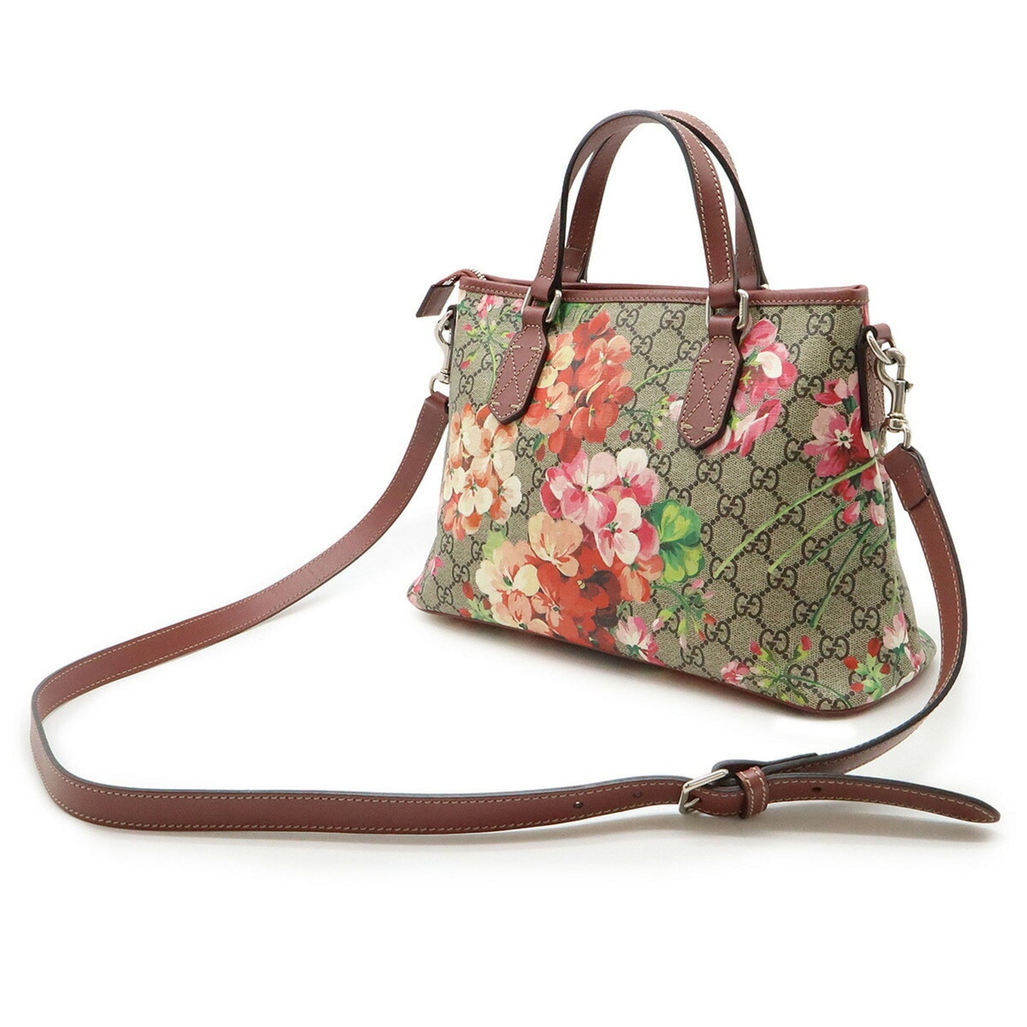 Gucci Brown Canvas Gg Blooms