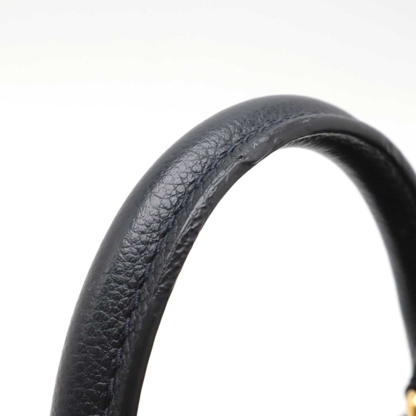 Louis Vuitton Black Leather Speedy Bandoulière 25