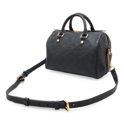 Louis Vuitton Black Leather Speedy Bandoulière 25