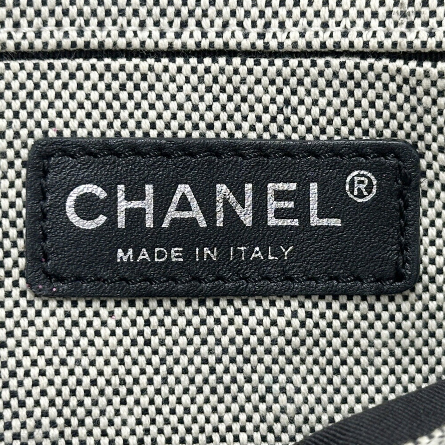 Chanel Black Canvas Camellia