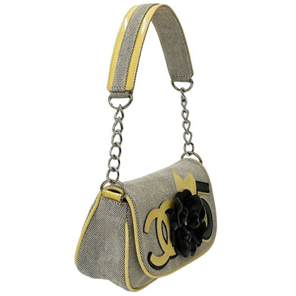 Chanel Black Canvas Camellia
