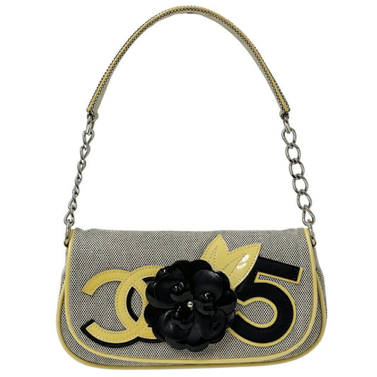 Chanel Black Canvas Camellia