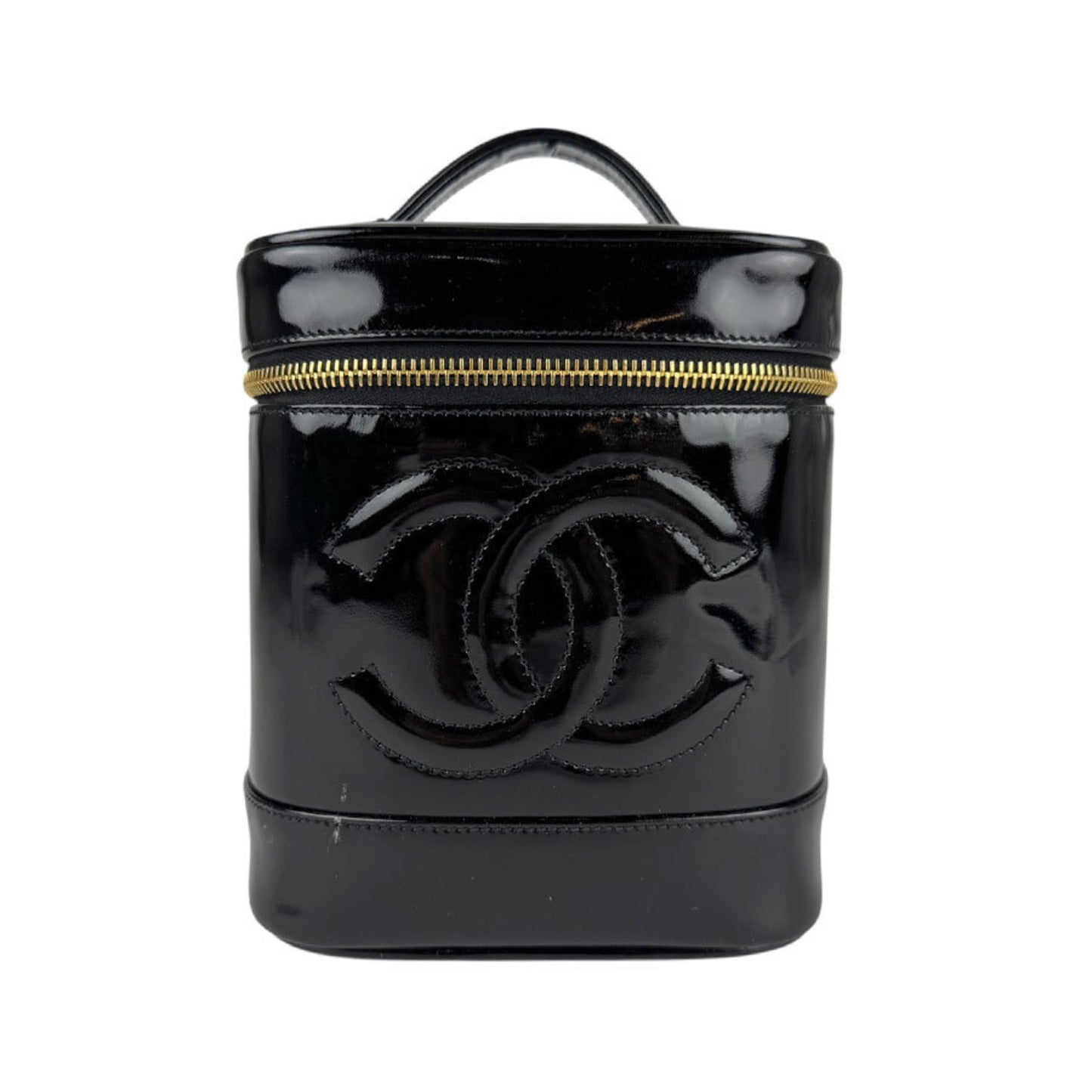 Chanel Black Patent Leather Vanity