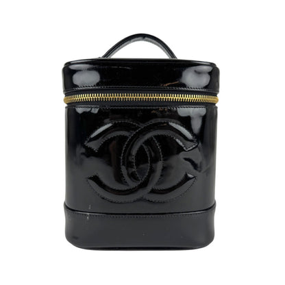 Chanel Black Patent Leather Vanity