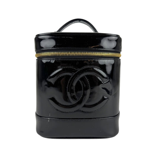 Chanel Black Patent Leather Vanity