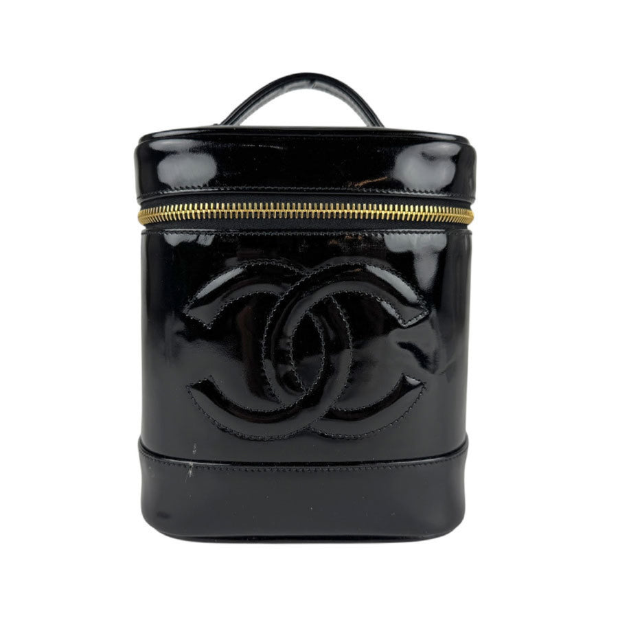 Chanel Black Patent Leather Vanity