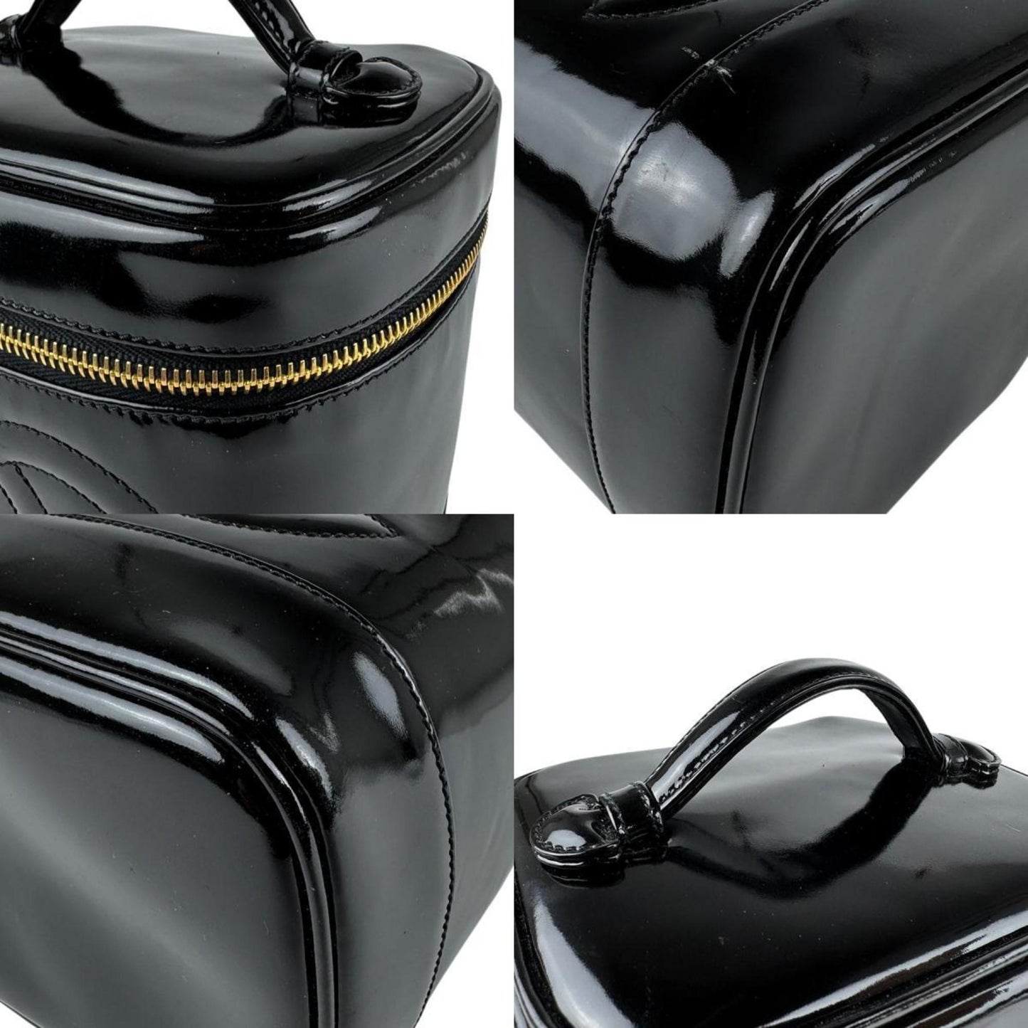 Chanel Black Patent Leather Vanity