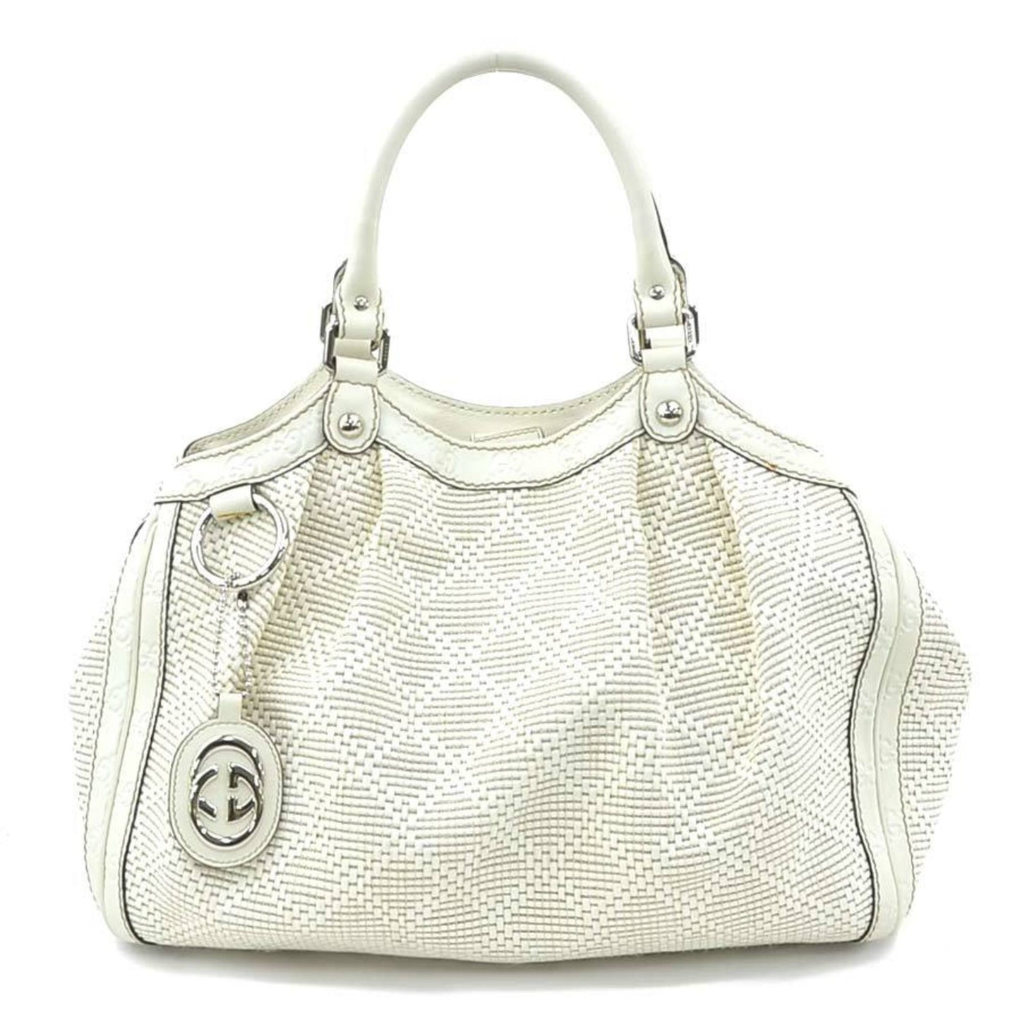 Gucci White Leather Sukey