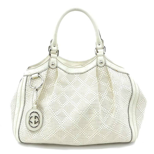 Gucci White Leather Sukey