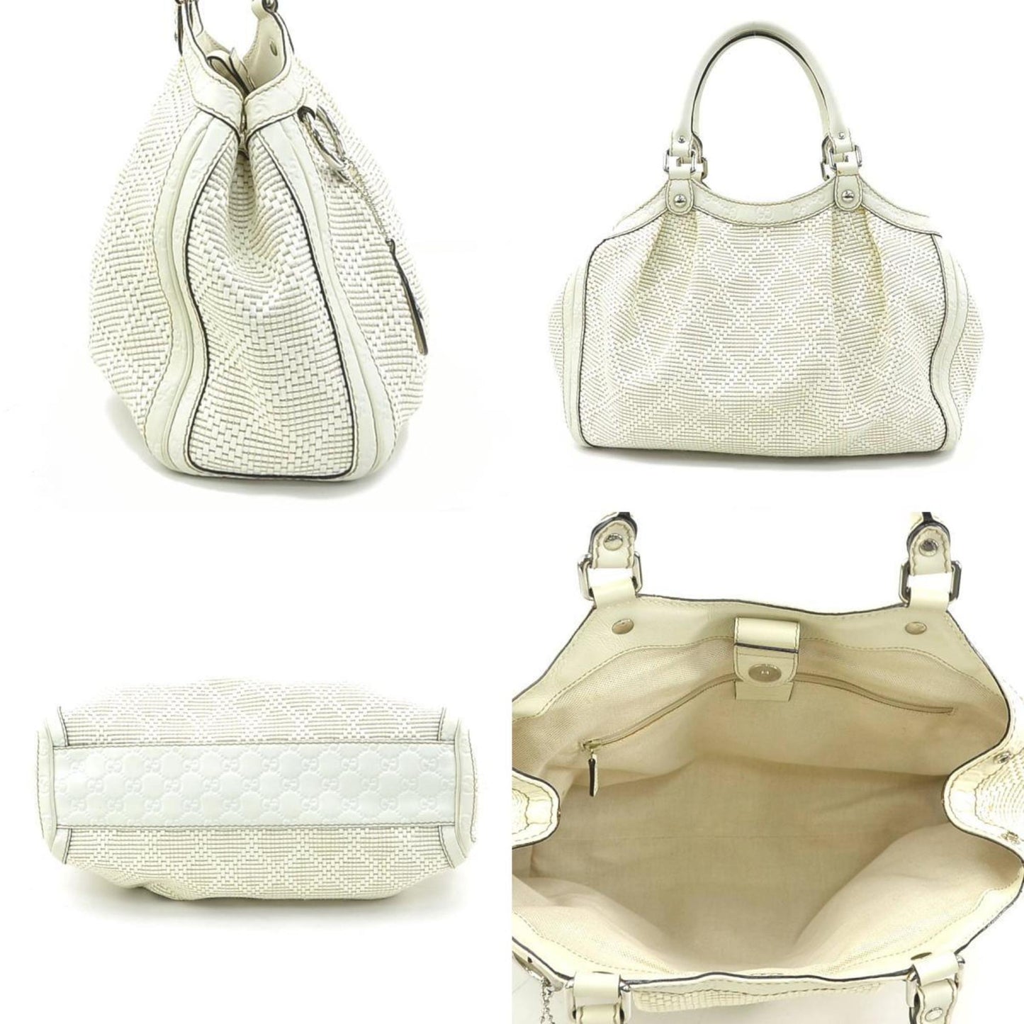 Gucci White Leather Sukey