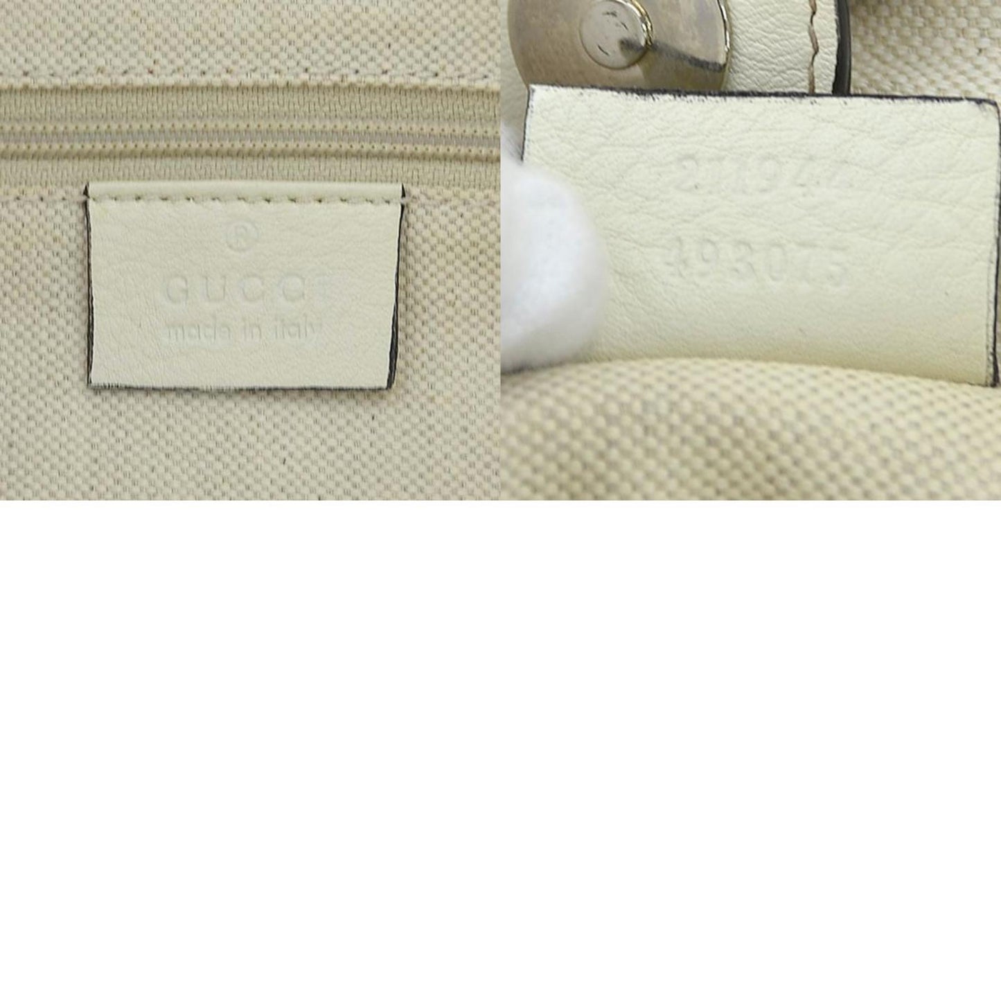 Gucci White Leather Sukey