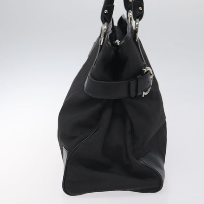 Salvatore Ferragamo Black Nylon Gancini