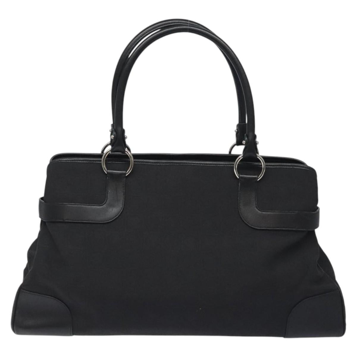 Salvatore Ferragamo Black Nylon Gancini