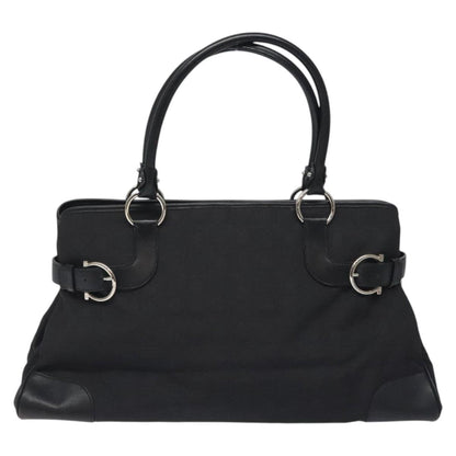 Salvatore Ferragamo Black Nylon Gancini