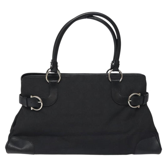 Salvatore Ferragamo Black Nylon Gancini