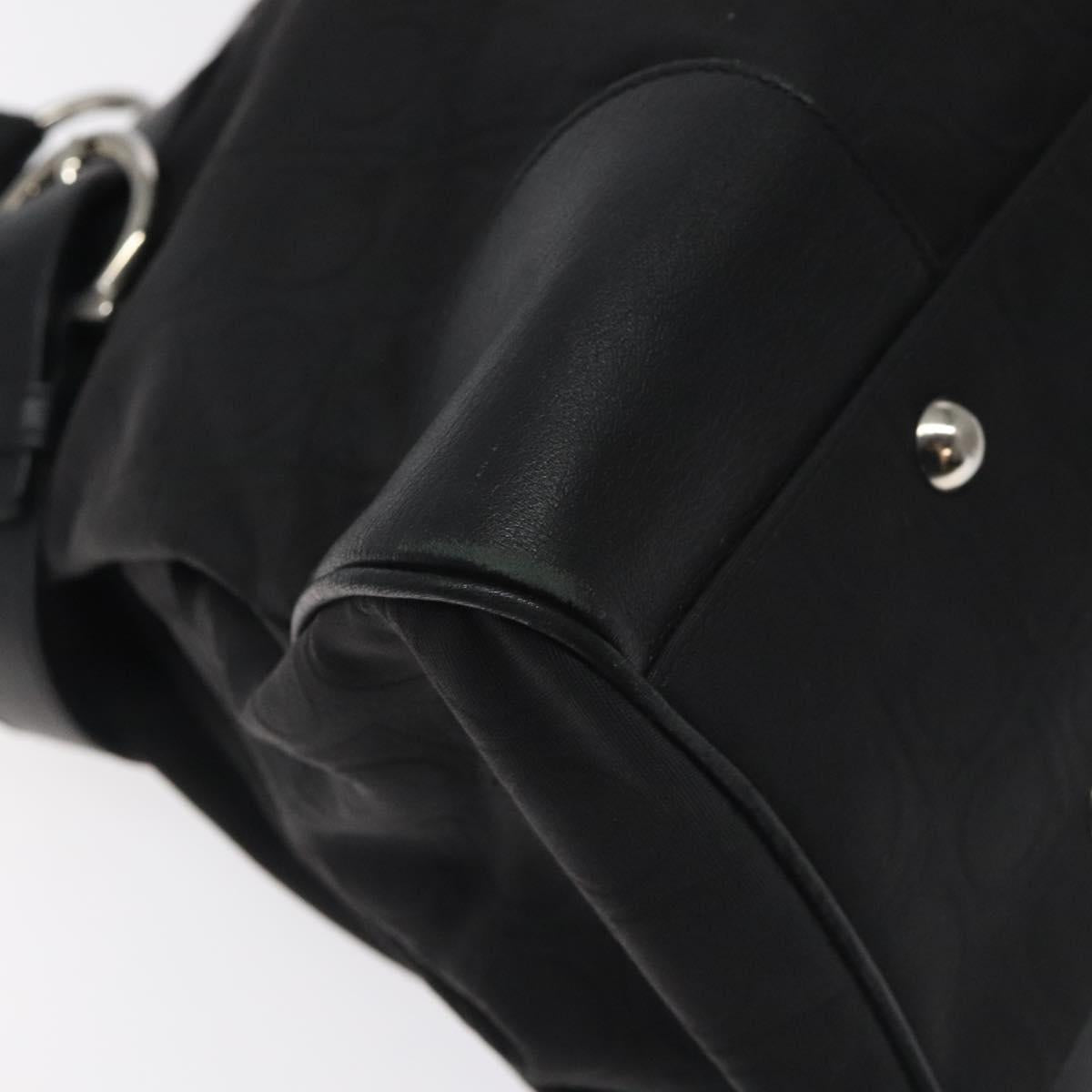 Salvatore Ferragamo Black Nylon Gancini