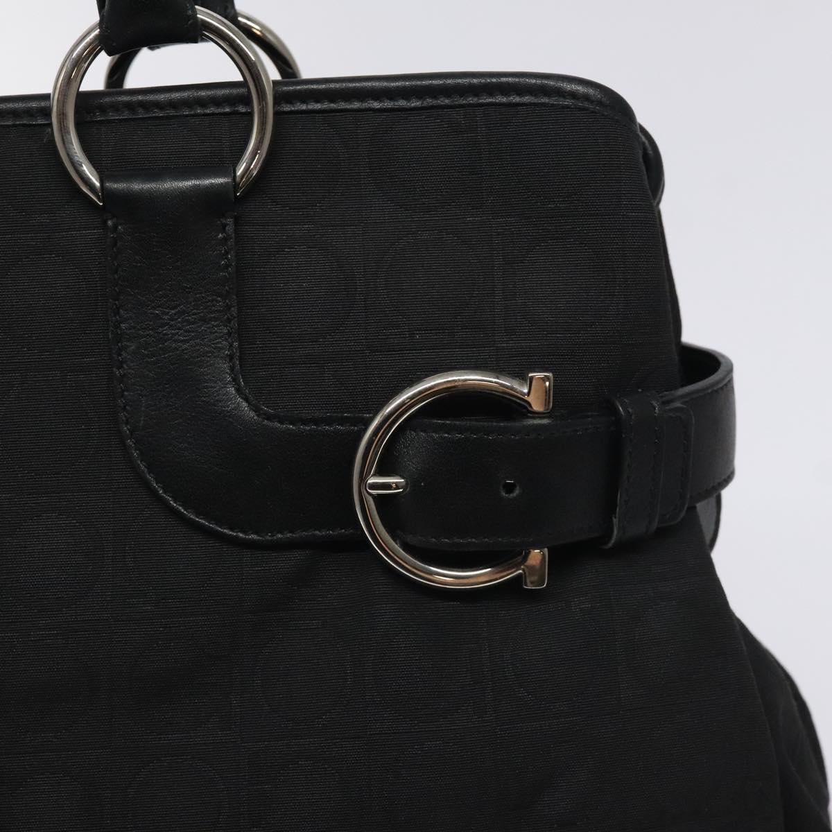 Salvatore Ferragamo Black Nylon Gancini