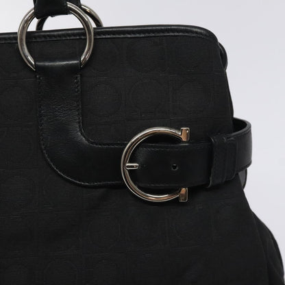 Salvatore Ferragamo Black Nylon Gancini