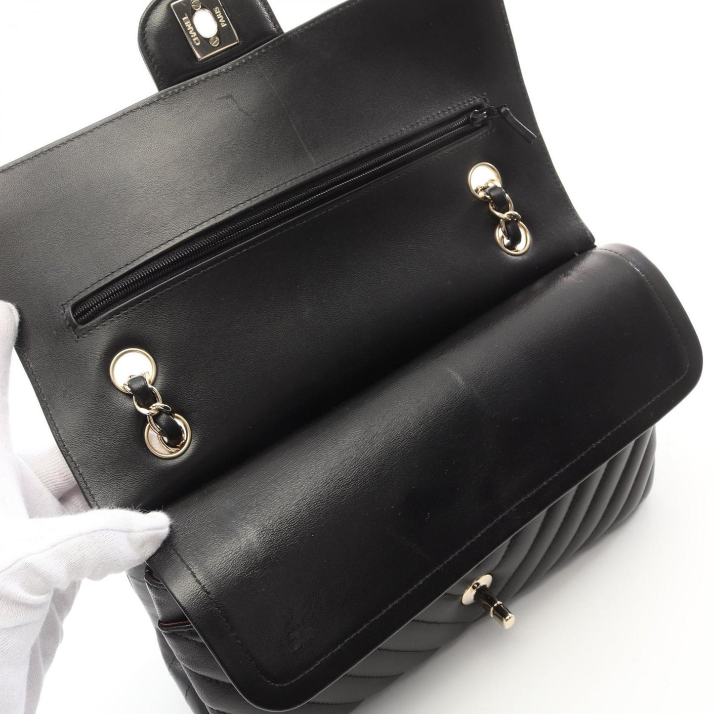 Chanel Black Leather Shoulder