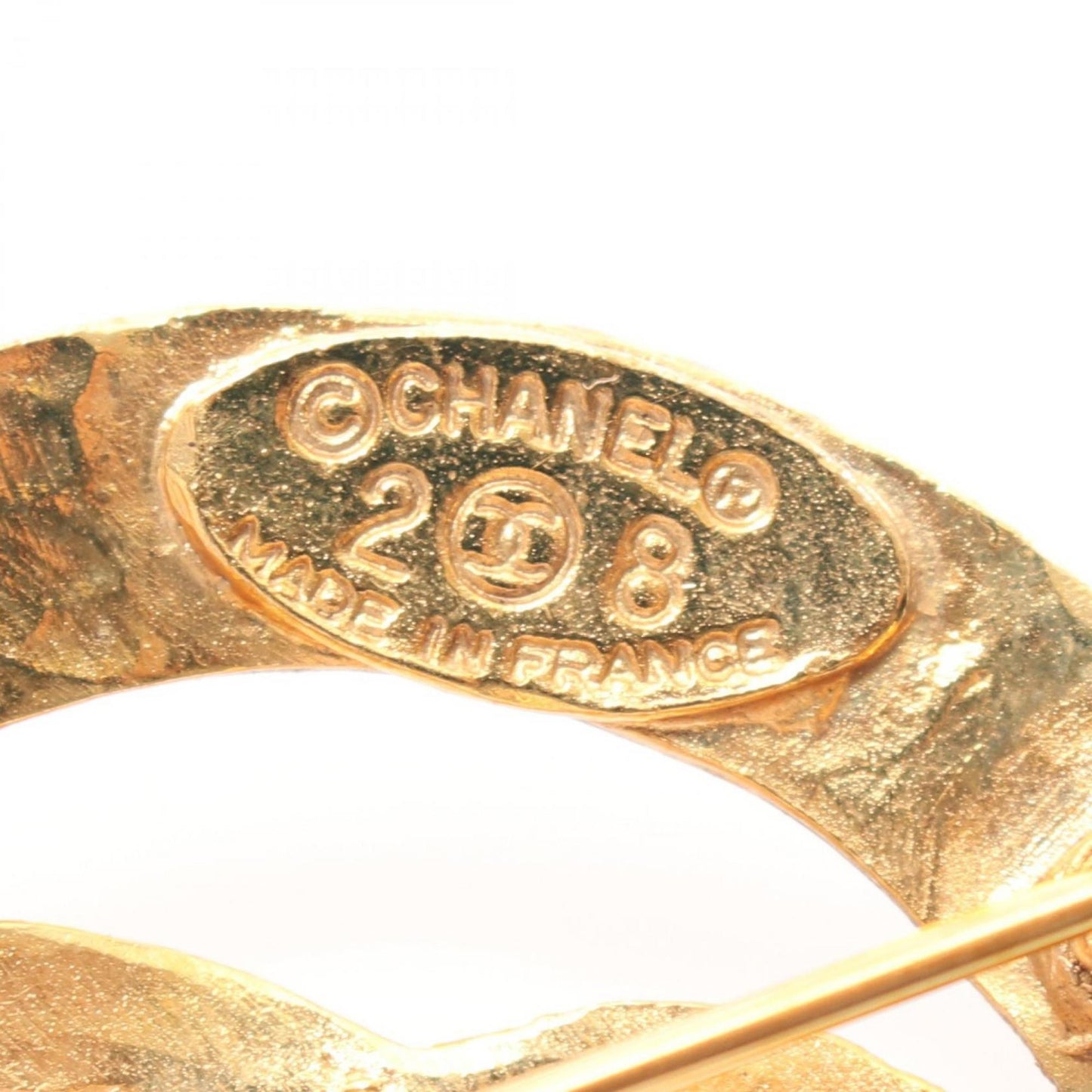 Chanel Gold Gold Plated Coco Mark