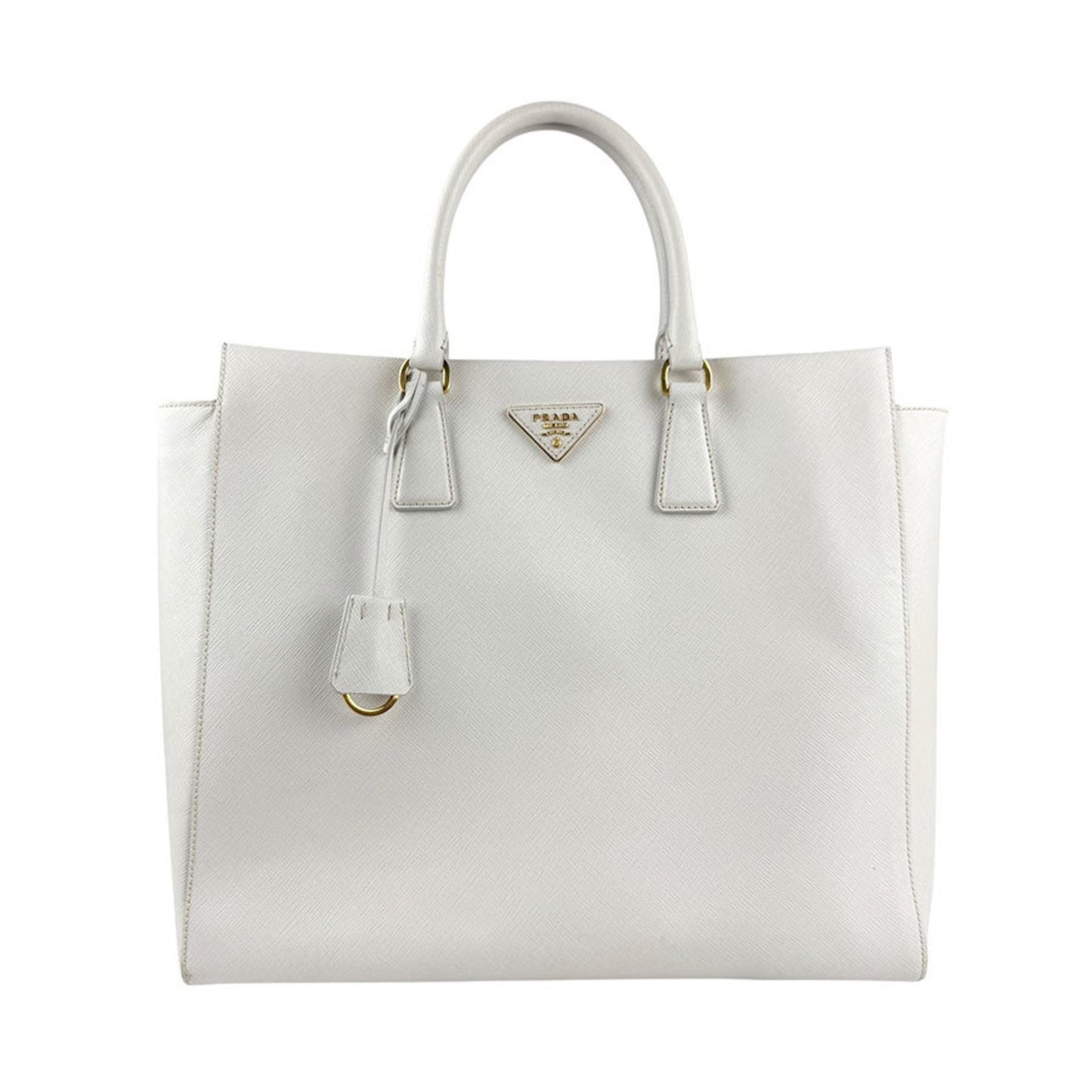 Prada White Leather Galleria