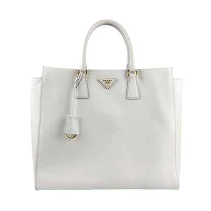 Prada White Leather Galleria