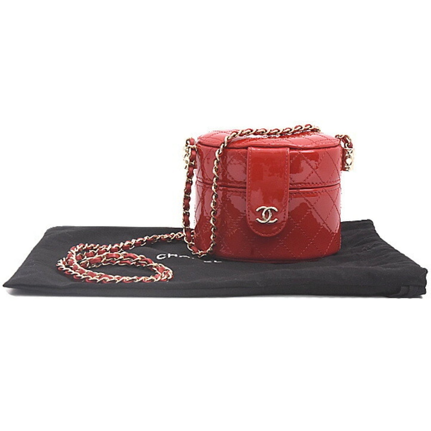 Chanel Red Patent Leather Vanity