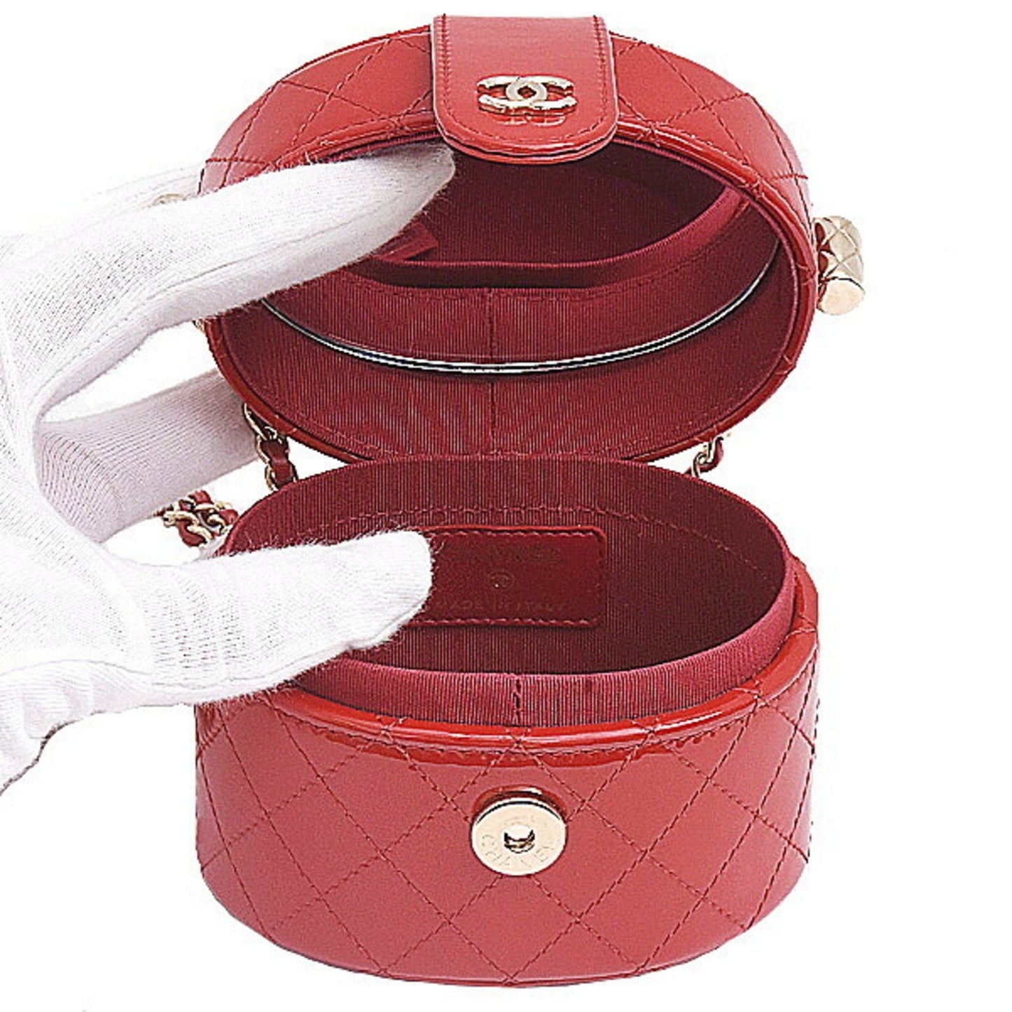 Chanel Red Patent Leather Vanity
