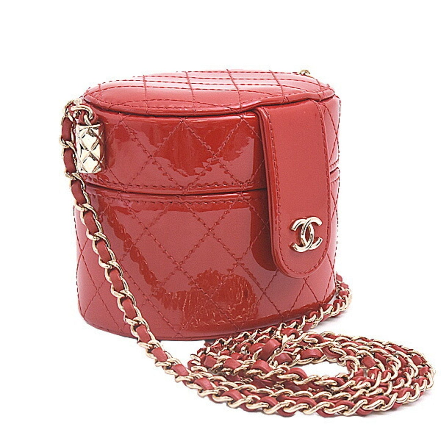 Chanel Red Patent Leather Vanity