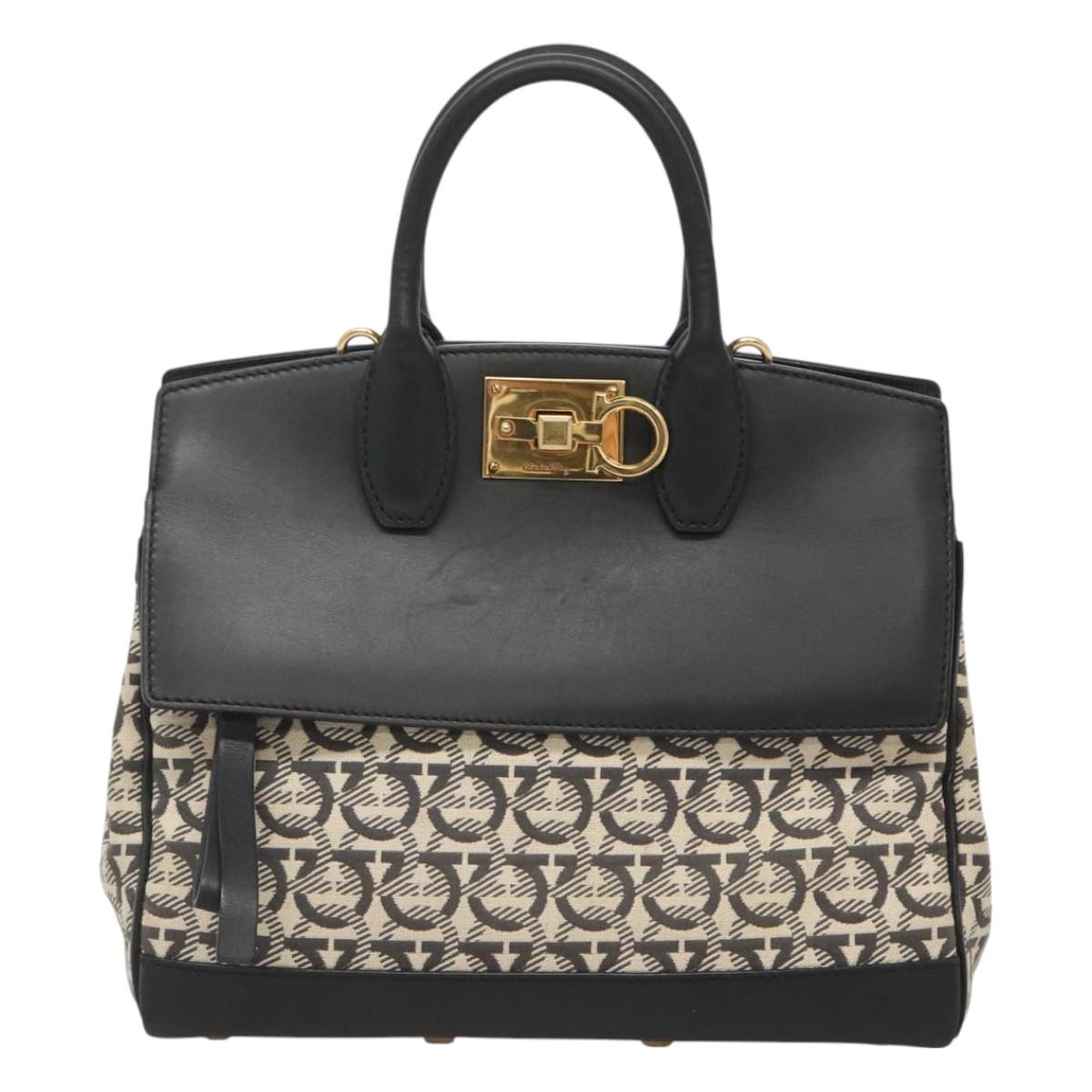 Salvatore Ferragamo Brown Canvas Studio