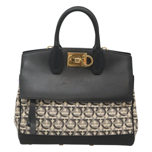 Salvatore Ferragamo Brown Canvas Studio