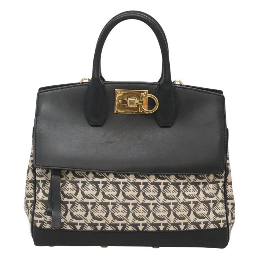 Salvatore Ferragamo Brown Canvas Studio