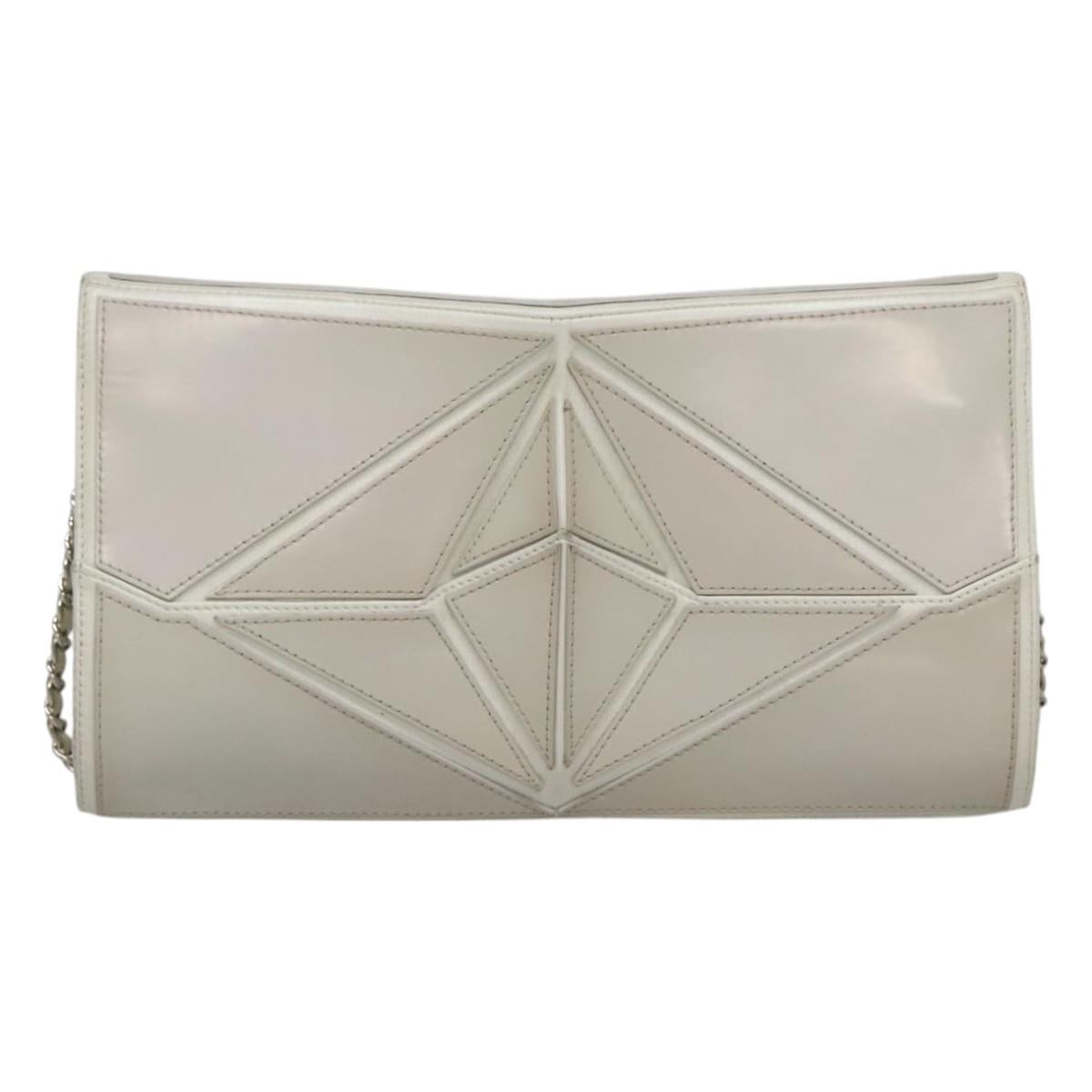 Chanel Gray Leather Shoulder