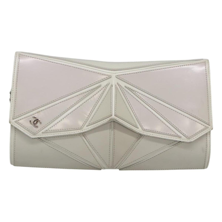 Chanel Gray Leather Shoulder