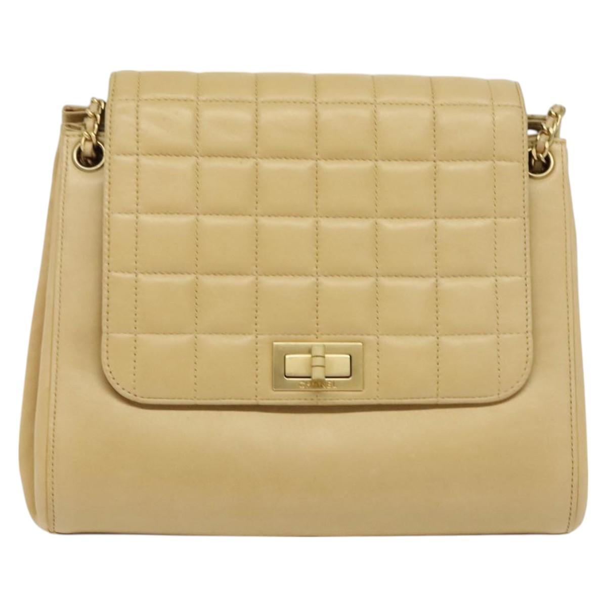 Chanel Brown Leather Chocolate Bar