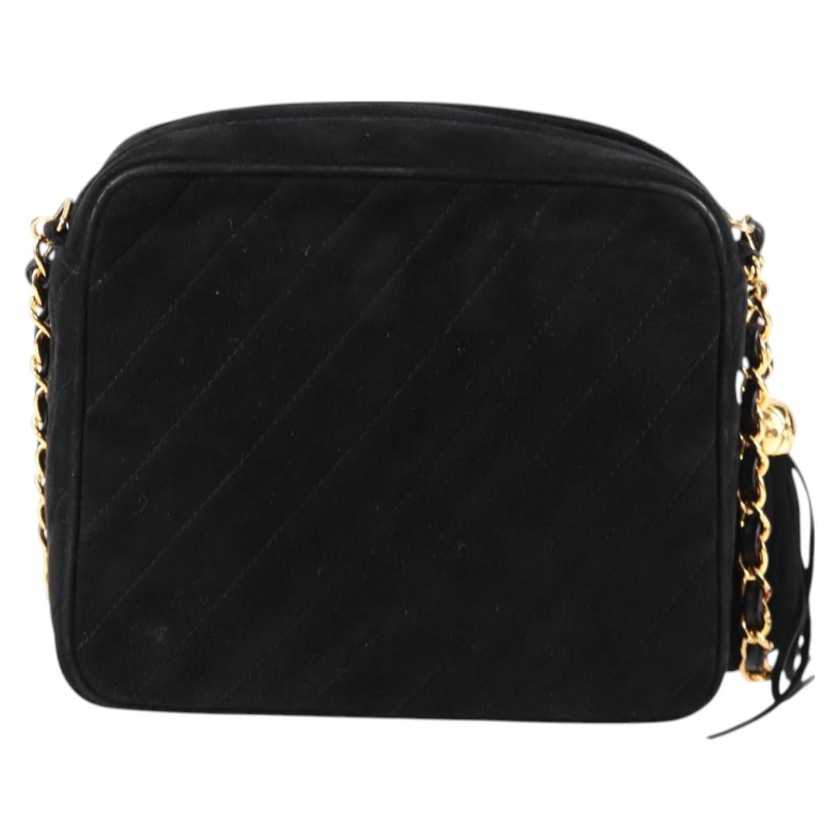 Chanel Black Suede Camera