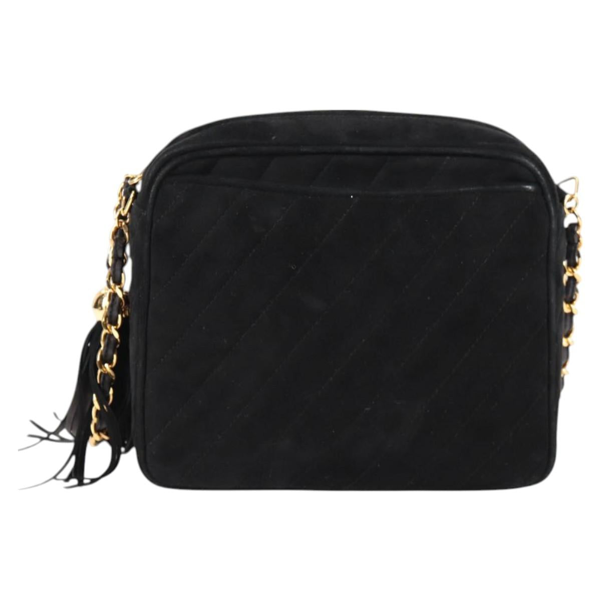 Chanel Black Suede Camera