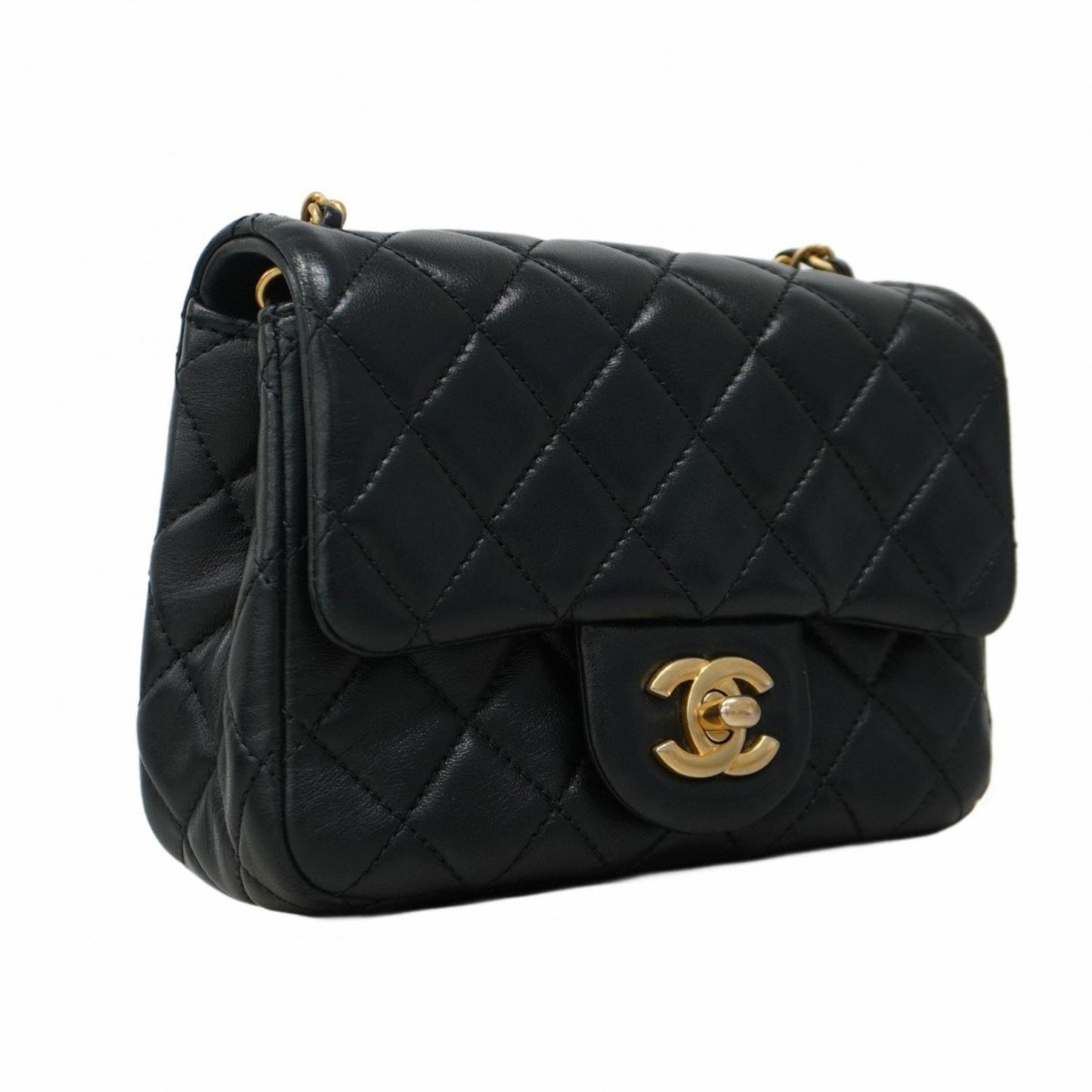 Chanel Black Leather Mini Matelassé