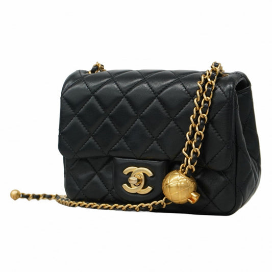 Chanel Black Leather Mini Matelassé