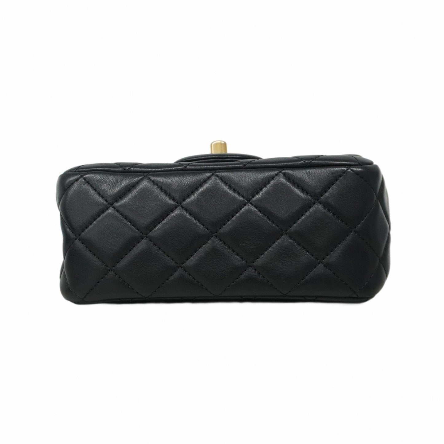 Chanel Black Leather Mini Matelassé