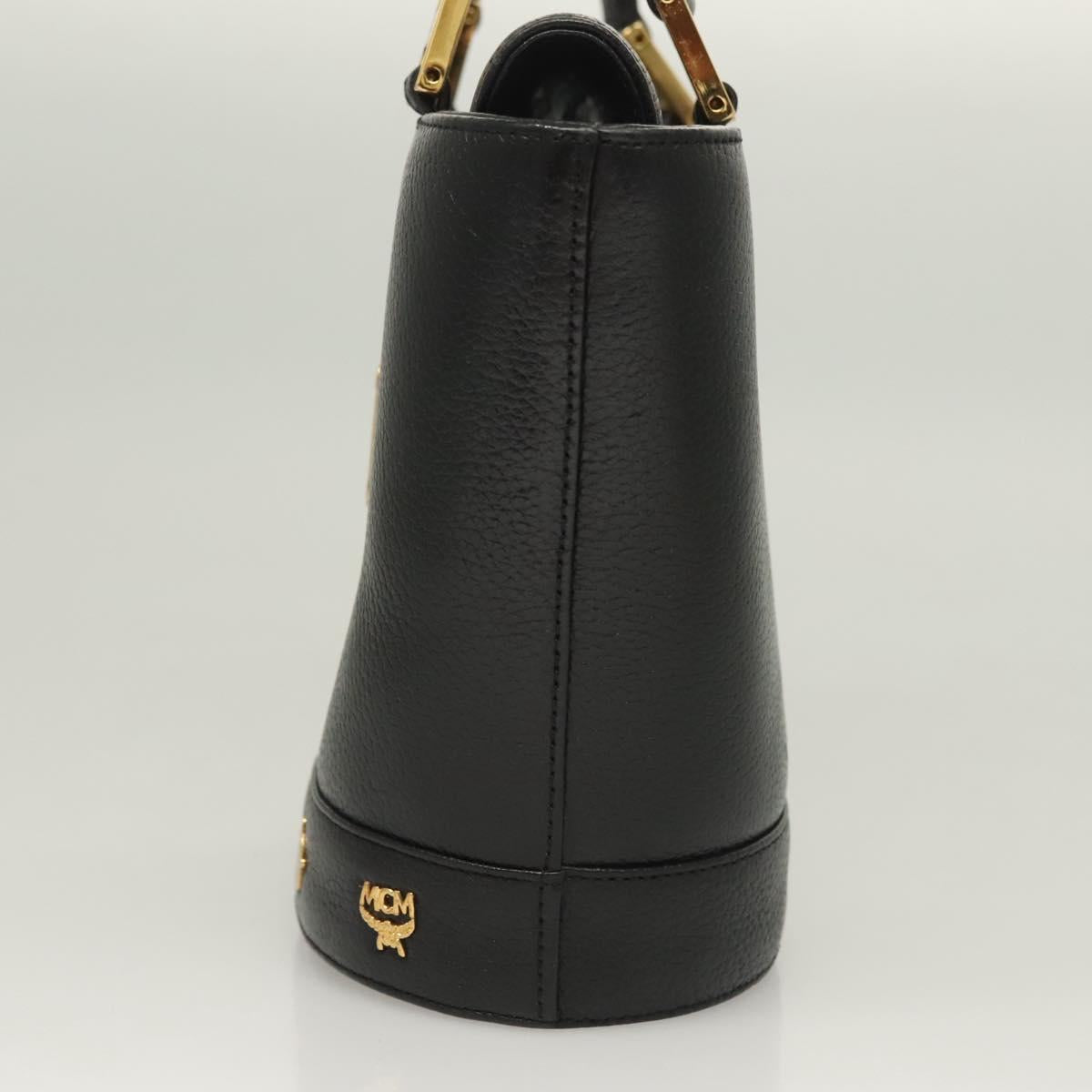 Mcm Black Leather Studded