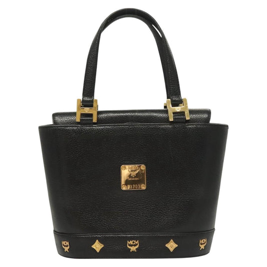 Mcm Black Leather Studded