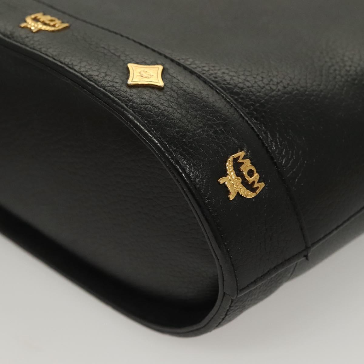Mcm Black Leather Studded