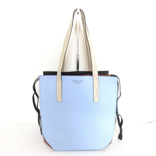 Marni Blue Leather Tote