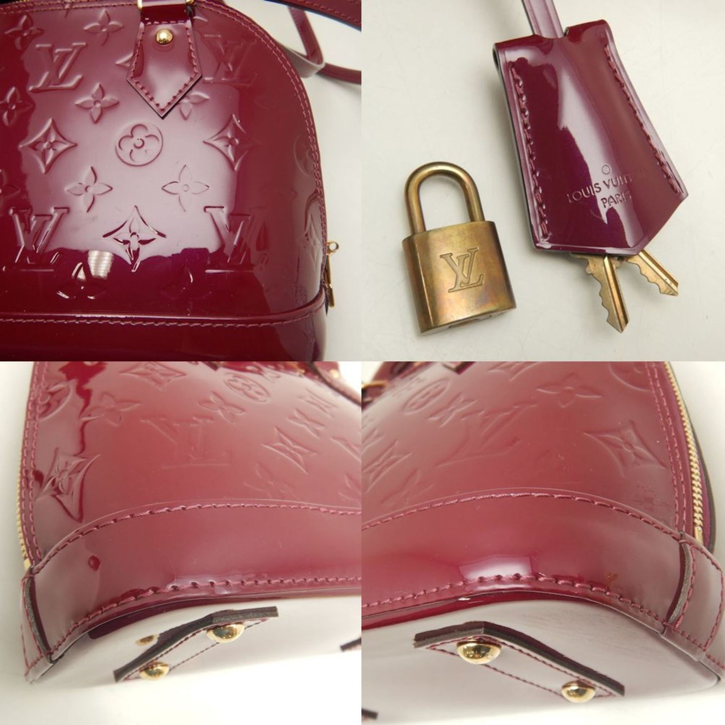 Louis Vuitton Red Patent Leather Alma Bb