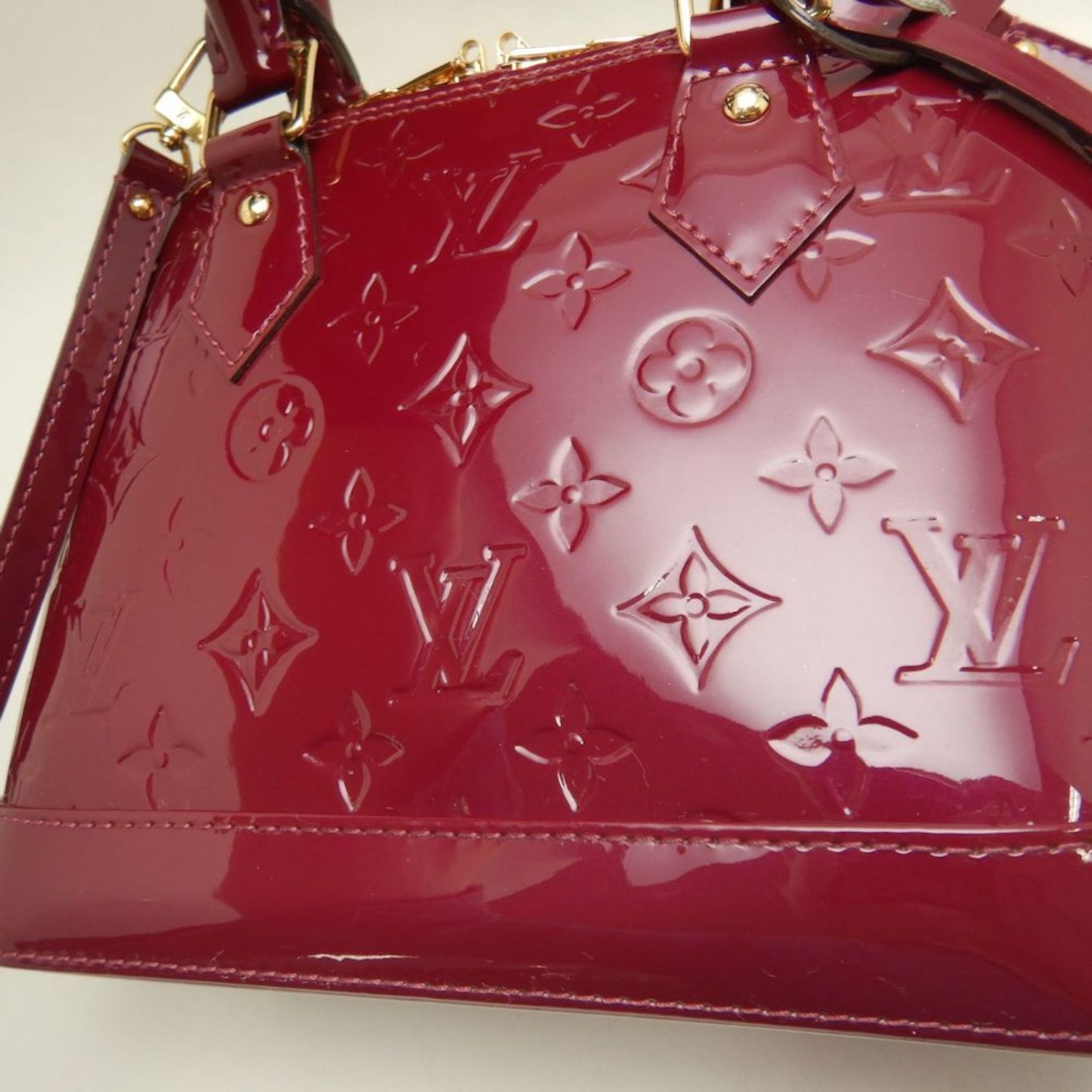 Louis Vuitton Red Patent Leather Alma Bb