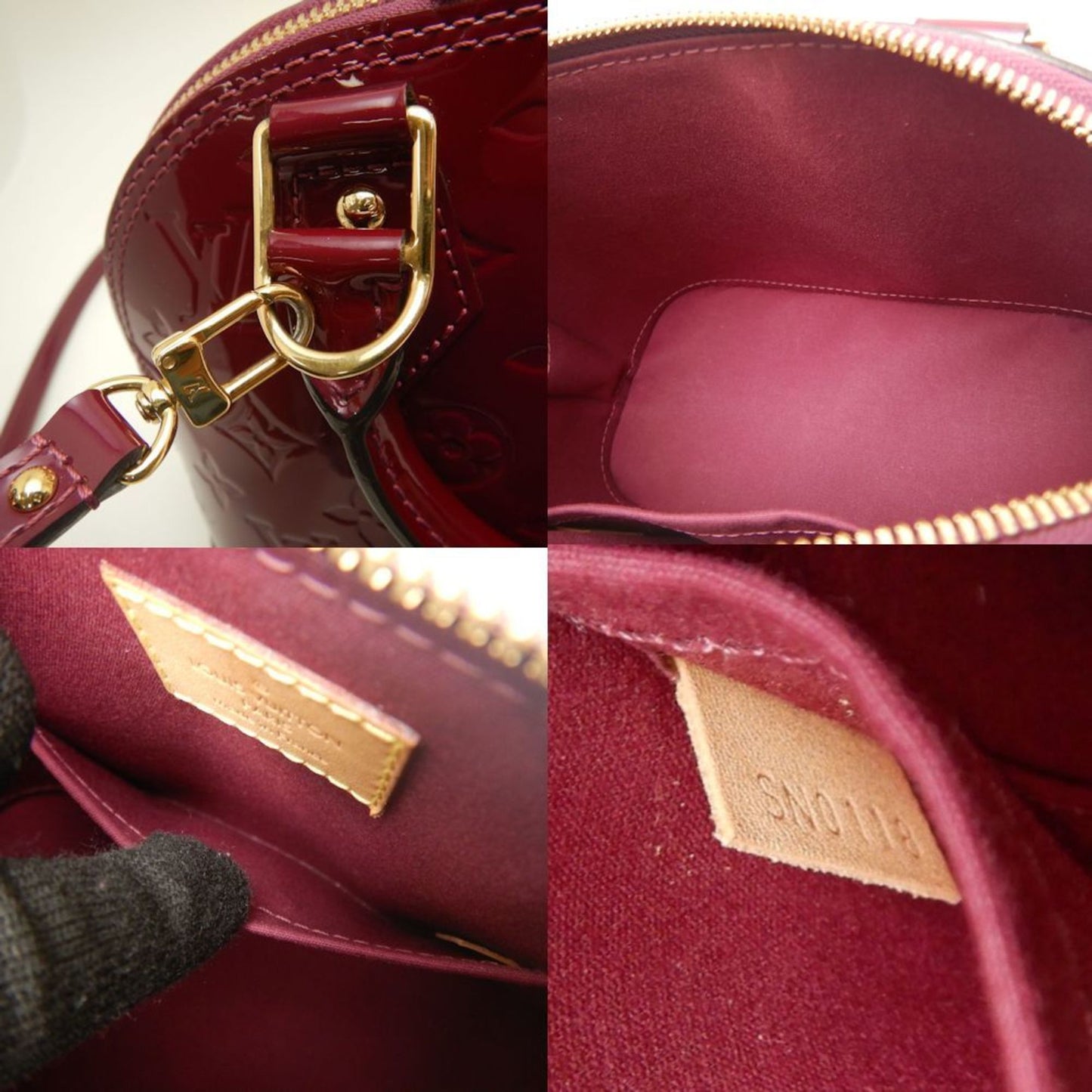 Louis Vuitton Red Patent Leather Alma Bb