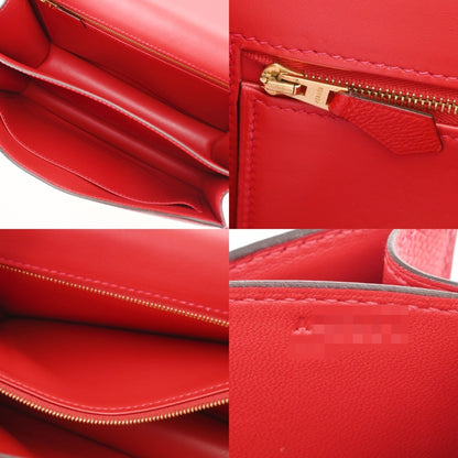 Hermès Red Leather Constance 23