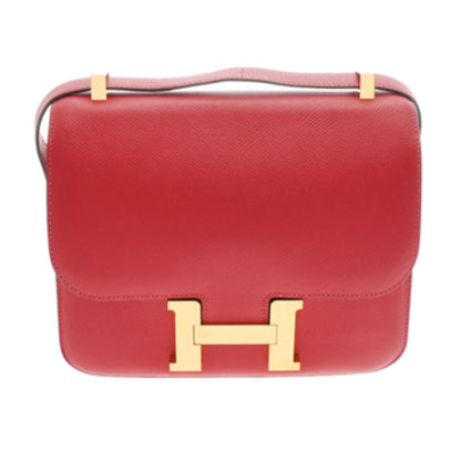 Hermès Red Leather Constance 23